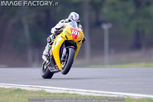 2009-09-26 Imola 3912 Acque minerali - Superstock 1000 - Qualifying Practice - Gabriele Perri - Honda CBR1000RR